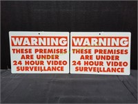 (2) 12x8.5 Plastic Warning Signs.