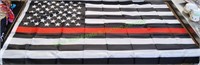 5x3 USA Firefighter Red Line Nylon Flag