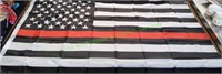 5x3 USA Firefighter Red Line Nylon Flag