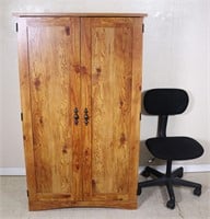 Desk Chair + 2-Door Pressboard Cabinet