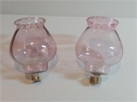 2pc Taper Topper Votive Candle Holders Pink