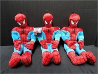 (3) Marvel 24" Spider-Man Plush Figures