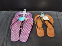 (3) Women's Flip-Flop Sandals, Size 9-10