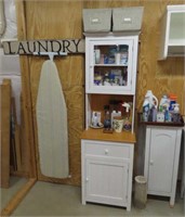 2 Cabinets with Cleaning & First Aid Supplies