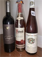 2 SEALED BOTTLE OF GERMAN WINES AND 1 BOTTLE OF