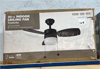 30" Indoor Ceiling Fan, 30"x14.45"
