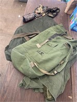 Army bags and misc