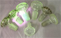 Fluorescing Glass Stoppers for Apothecary Bottles