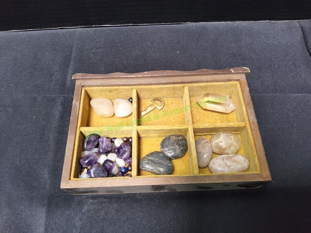 Rock Beads, Rocks, Crystal & Key in Small Drawer