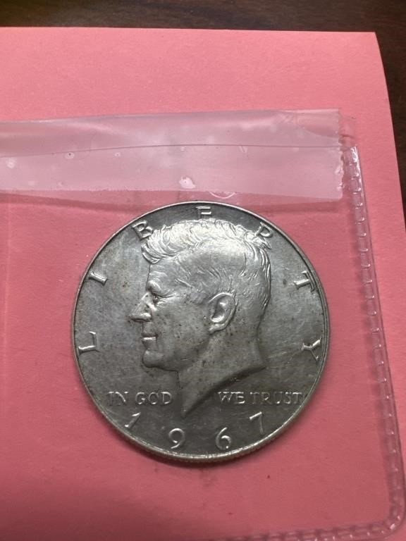 1967 JFK half dollar/40% silver