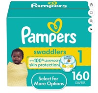 Pampers Swaddlers Diapers, Size 1, 160 Count
