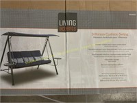 Living accents 3 person cushioned swing