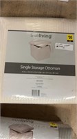 Storage ottoman - white