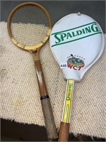 WOODEN TENNIS RACQUETS AND ONE CASE