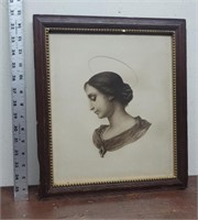 Victorian beautiful lady engraving