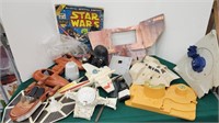 Star Wars vehicles and displays large comic book,