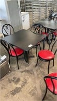 LOT: 6 BLACK LAMINATED 36x36 DINING HEIGHT TABLES