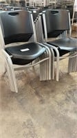 1 LOT 14-Lifetime Stacking Chair, Black with