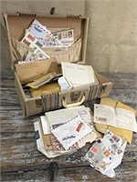 Suitcase full of stamps