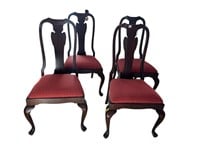 FOUR HARDEN QUEEN ANNE STYLE CHAIRS WITH LIKE NEW