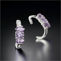 Marquois Amethyst Sterling Silver Earrings