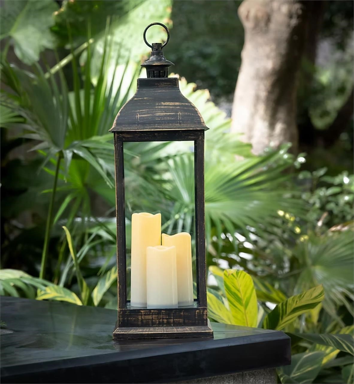 Berkley Jensen 27 inch LED Outdoor Candle Lantern