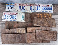Collection of Antique Montana License Plates
