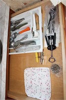CONTENTS OF KITCHEN CUPBOARD AND DRAWER