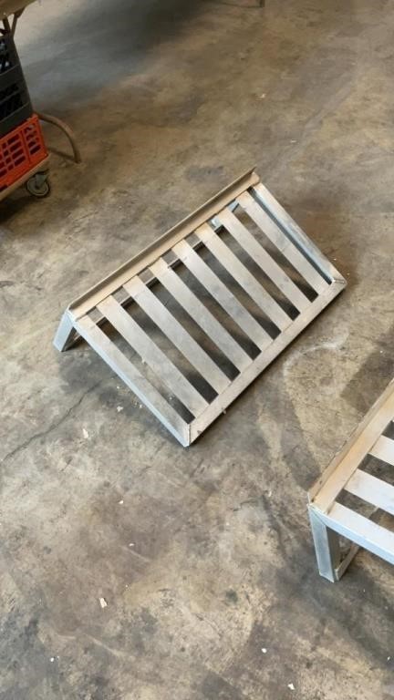 2 WALL MOUNT DUNNAGE SHELVES, 32x19 and 48x19