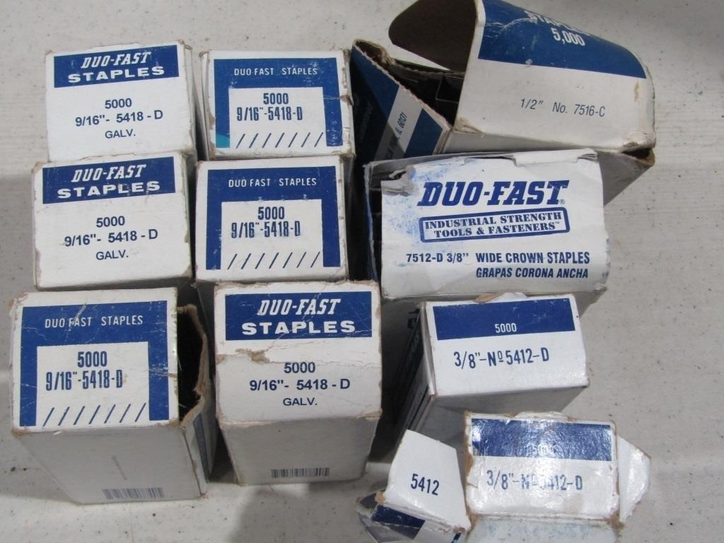 Duo-Fast Staples. Various Sizes Count Unknown
