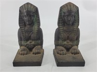 Cast Iron Egyptian Bookends