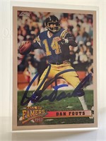 DAN FOUTS Chargers SIGNED 1993 Score Football