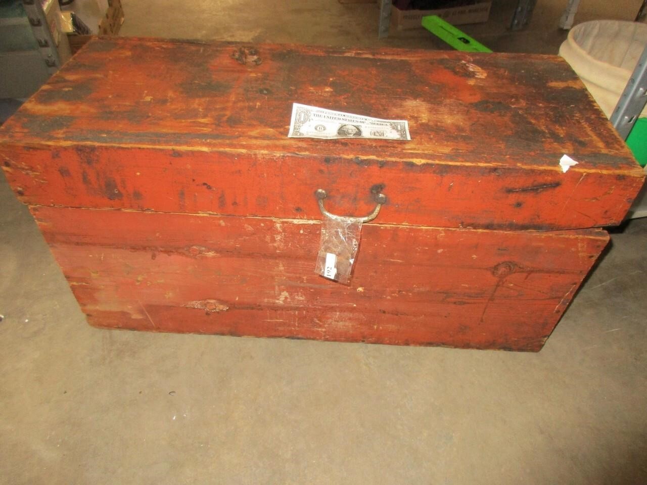 Vintage storage wooden box tools etc..