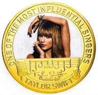 TAYLOR SWIFT - 24kt Gold Overlay Collector Medalli