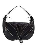 Versace Solid Leather Shoulder Bag