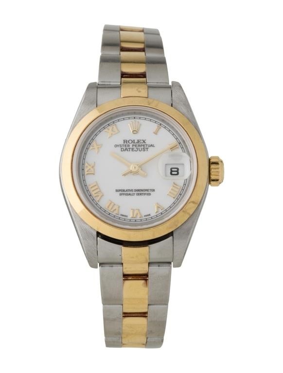 18k Gold Rolex Oyster Perpetual Roman Watch 26mm