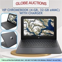 HP CHROMEBOOK (4-GB, 32-GB eMMC) W/ CHARGER
