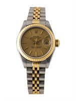18k Gold Rolex Oyster Perpetual Ss Watch 26mm