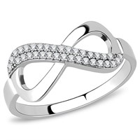 Stylish .34ct White Sapphire Infinity Ring