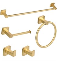 New Ntipox 5 Pieces Brusehd Gold Bathroom