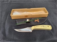 7" Elk Ridge Bone Handle Knife & Nylon Sheath