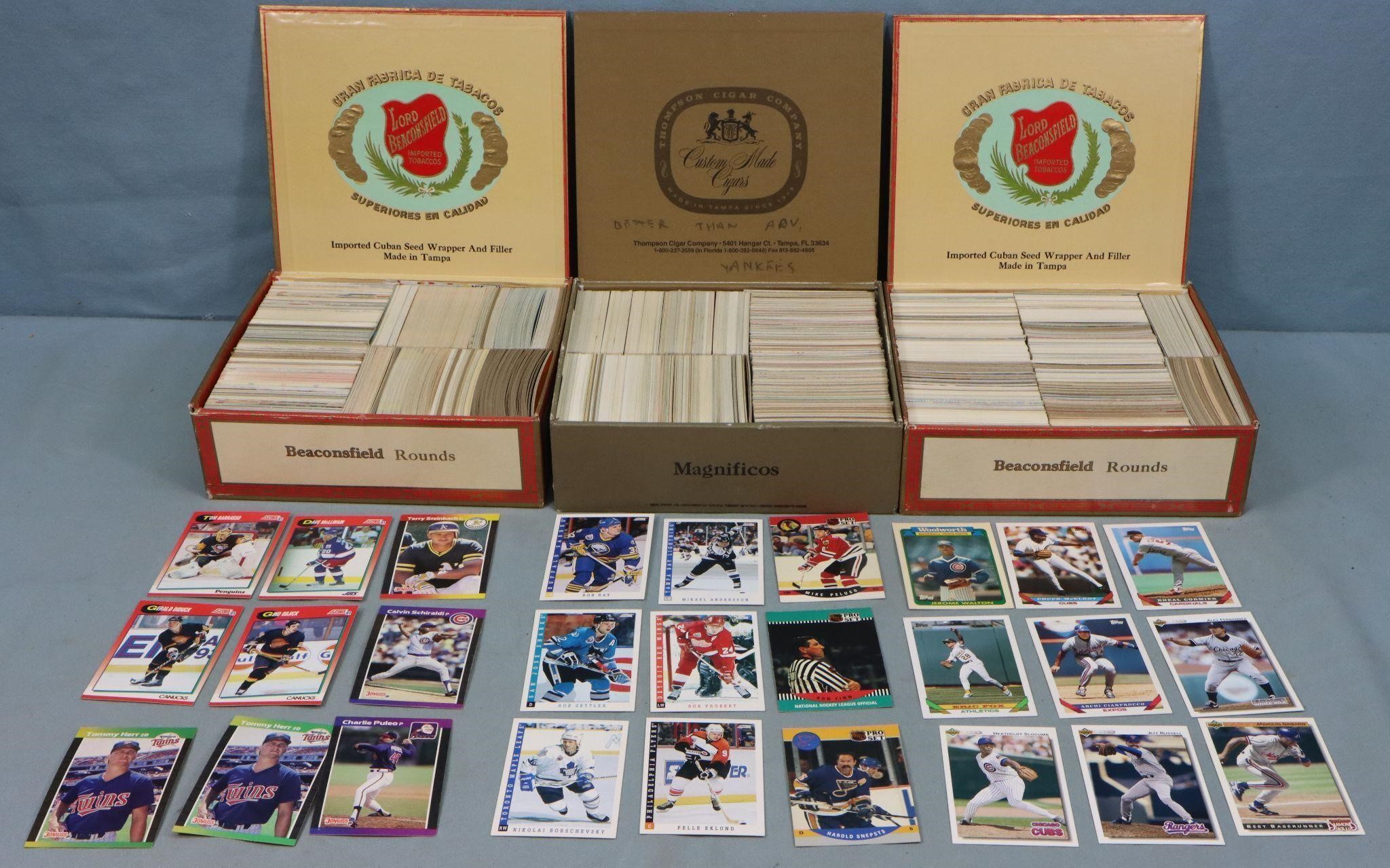 (3) Boxes Mixed Baseball & Some Hockey Cards