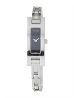 Gucci 3900 Series Black Dial Ss Watch 12mm