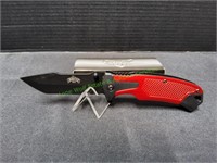 Master USA Red & Black Pocket Knife w/ Clip