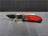 Master USA Red & Black Pocket Knife w/ Clip
