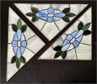 3 Floral Stained Glass Panels
One has cracks in