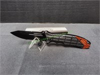 Master USA Black & Orange Pocket Knife w/ Clip
