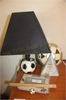Soccer Ball, Lamp, & Frame