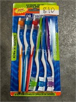 Dr.Fresh 6 Pack Of Soft Bristle Tooth Brushes