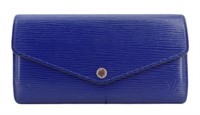 Louis Vuitton Blue Epi Long Wallet